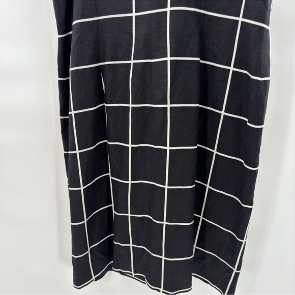 Talbots black white sleeveless wrap dress size 16 vintage - Picture 7 of 9